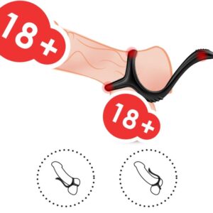 Armony For Him-Treasure Doppel-Analring Schwarz-Silikon · Sextoys (Bild 2)