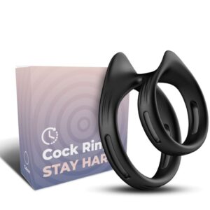 Armony For Him-Dualring Double Elastic Ring Schwarz-Silikon · Sextoys