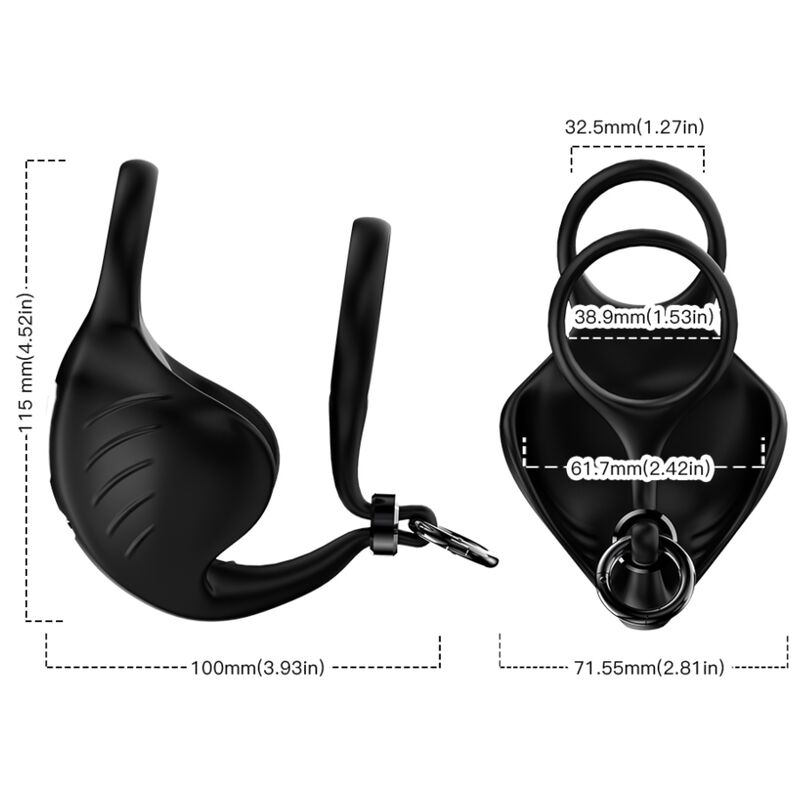 Armony For Him-Skroktring Vibrator Schwarz-Silikon, 10 · Sextoys (Bild 3)