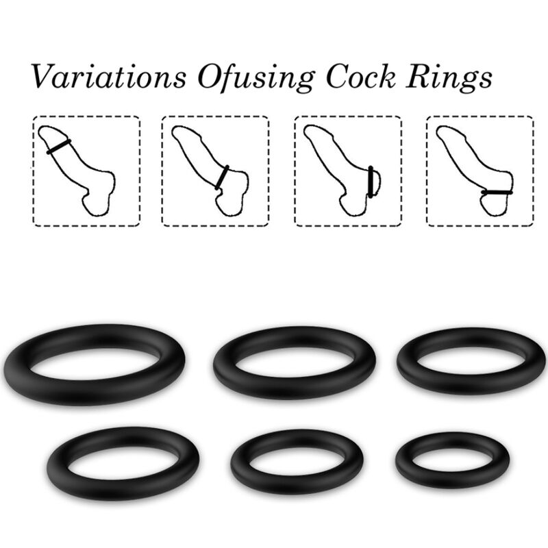 Armony For Him-Silikon Ringe Schwarz · Sextoys (Bild 3)