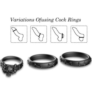 Armony For Him-Penis Calavera Ring in Silikon, Schwarz · Sextoys (Bild 3)
