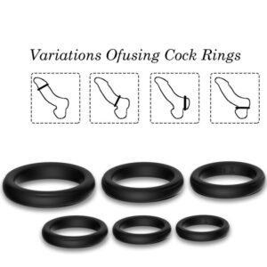 Armony For Him-Schwarz Silikon elastische Ringe · Sextoys (Bild 3)