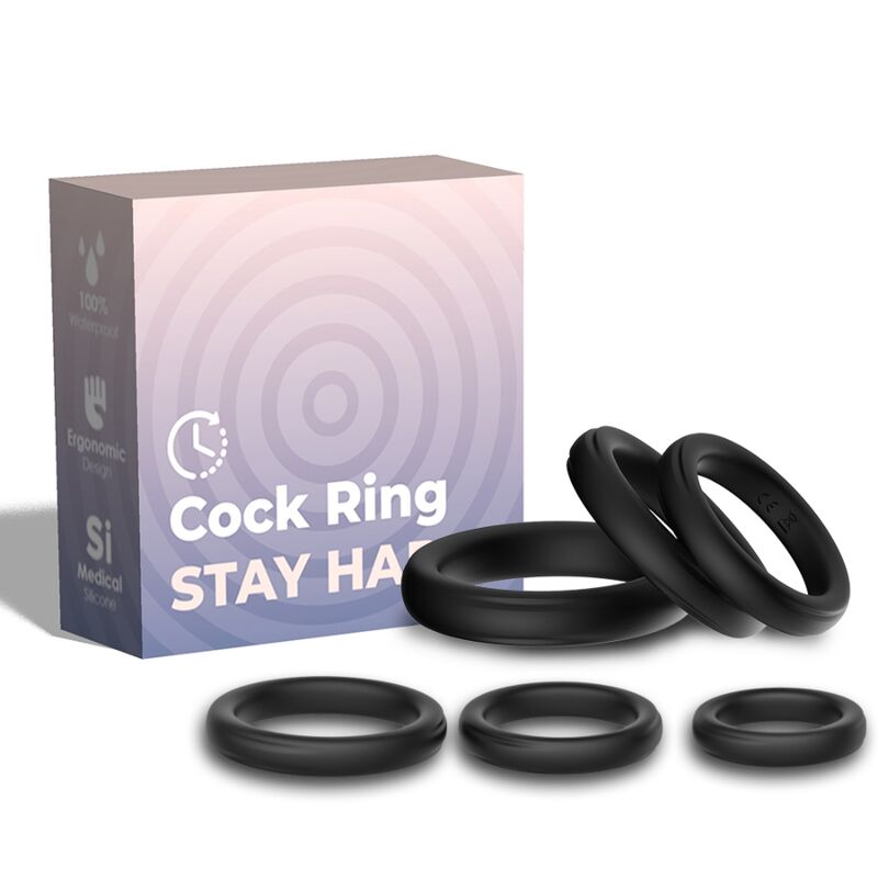 Armony For Him-Schwarz Silikon elastische Ringe · Sextoys