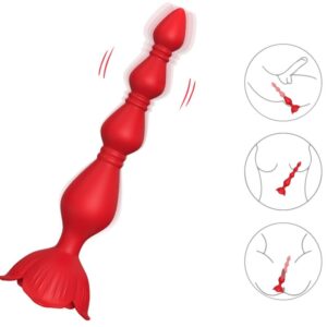 Armony Anal-Vibrator Pagoda Rosa & Analplug Rot-Silikon, 10 Geschwindigkeiten · Sextoys (Bild 3)