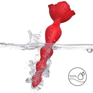 Armony Anal-Vibrator Pagoda Rosa & Analplug Rot-Silikon, 10 Geschwindigkeiten · Sextoys (Bild 2)