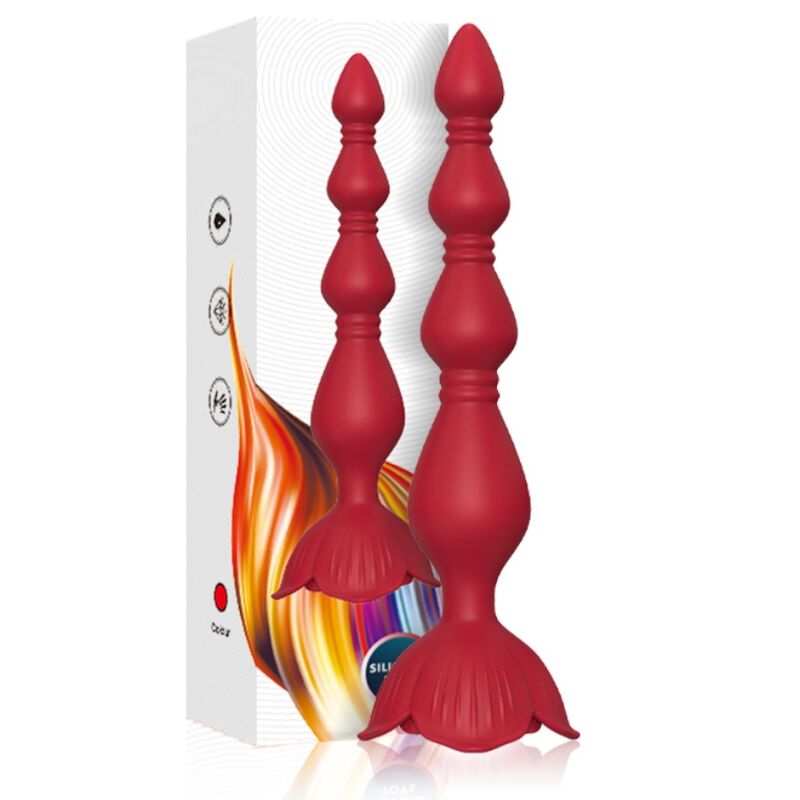 Armony Anal-Vibrator Pagoda Rosa & Analplug Rot-Silikon, 10 Geschwindigkeiten · Sextoys (Bild 4)