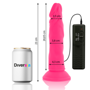 Diversia-Dildo Vibrator Flexible Rosa 23 cm -o- 4.3 cm-TPE · Vibratoren (Bild 2)