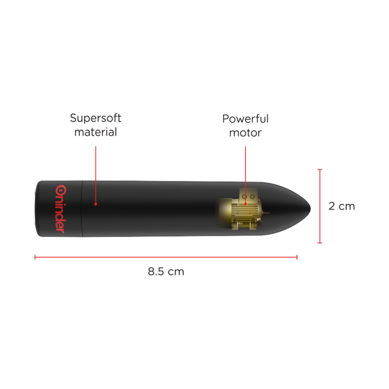 Oninder-Berlin Bullet Vibrator Schwarz 9 Modi 8.5 X 2 cm · Vibratoren (Bild 4)