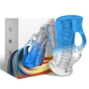 Armony For Him-Masturbator Finger & Vibrator Blue Gradient-TPE · Sextoys (Bild 4)