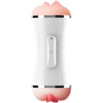 Armony-Double Vagina und Ano Vibrator Masturbator Weiß-TPE, 12 Geschwindigkeiten · Sextoys