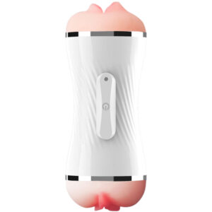 Armony-Double Vagina und Ano Vibrator Masturbator Weiß-TPE, 12 Geschwindigkeiten · Sextoys