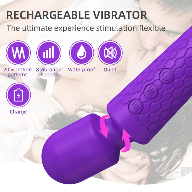 Armony-Mini-Massagegerät und violett-silikon-Vibrator, 7 Geschwindigkeiten · Vibratoren (Bild 2)