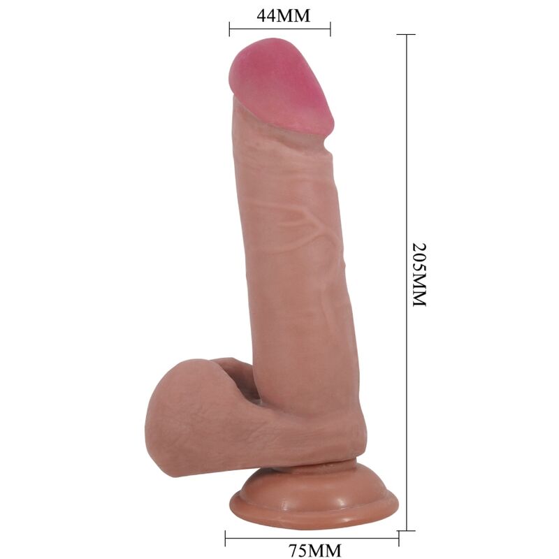 Dildos-Sliding Skin Series Dildo Realistisch mit Saugnapf, Flesh · Sextoys (Bild 2)