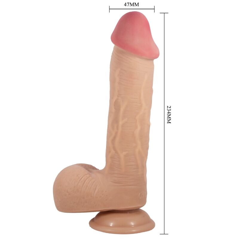 Dildos-Sliding Skin Series Dildo Realist mit Saugnapf, Flesh 23.4 cm · Sextoys (Bild 2)
