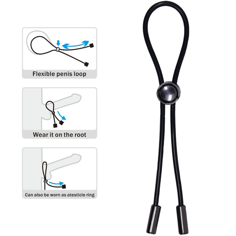 For Him-Penisring mit Kabel und Silikon Hoden, Wasserdicht · Sextoys (Bild 2)