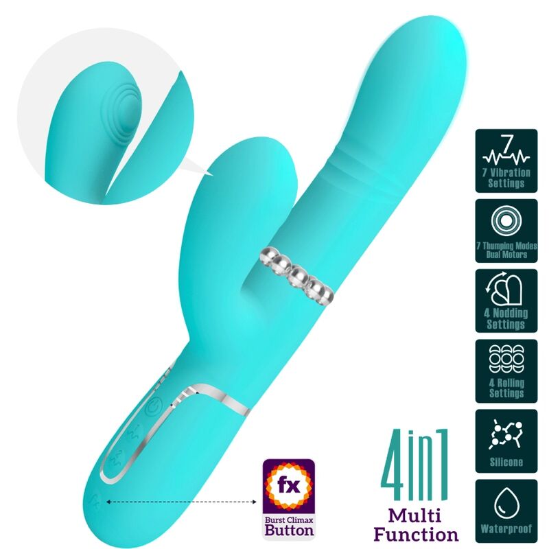 High Tech-Vibrator Multifunktions-Rabbit G-Spot Aqua · Vibratoren (Bild 2)