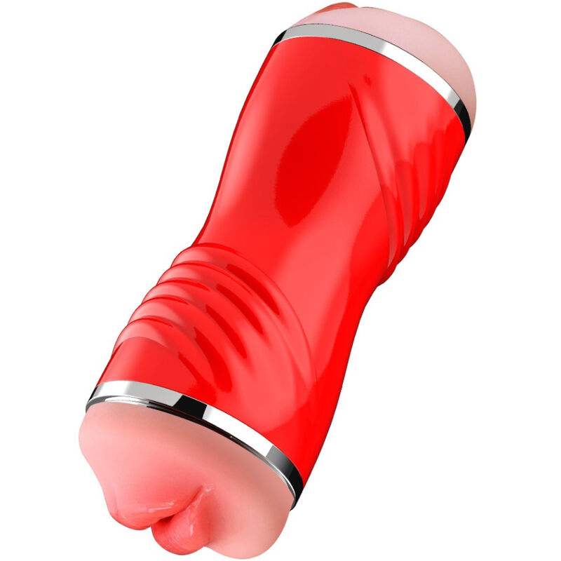 Armony-Masturbator Doppel Vagina und Mund, Rot-TPE · Sextoys (Bild 2)