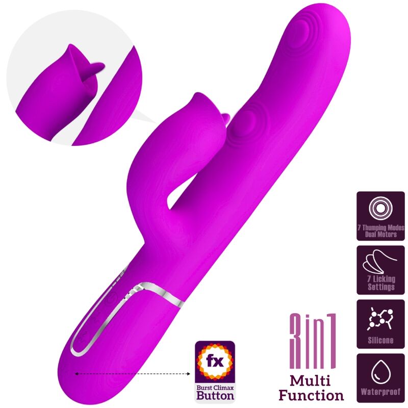 High Tech-Vibrator Kaninchen mit Silikon-Symbol-Funktion · Vibratoren (Bild 2)