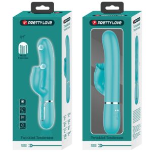 High Tech-Vibrator Kaninchen mit Aqua Green-Silikon-Bindung, 7 Geschwindigkeiten · Vibratoren (Bild 4)