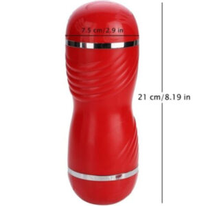 Armony-Masturbator Doppel Vagina und Mund, Rot-TPE · Sextoys (Bild 4)