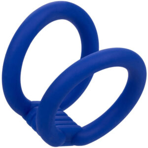 Calexotics-Doppelring für den Penis, Blau-Silikon · Sextoys