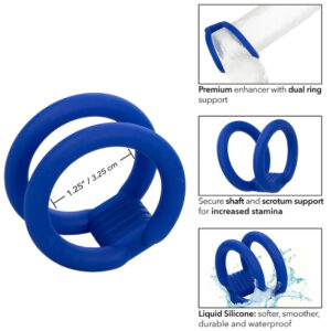 Calexotics-Doppelring für den Penis, Blau-Silikon · Sextoys (Bild 4)