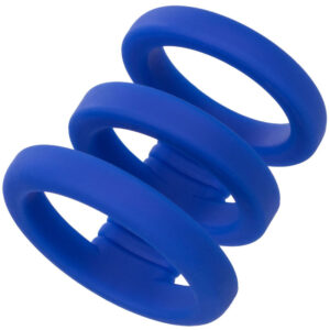 Calexotics-Triple Ring für Blau-Silikon Penis · Sextoys