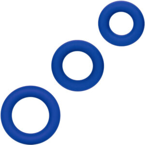 Calexotics-Set Penis Ringe Blau-Silikon, Wasserdicht · Sextoys