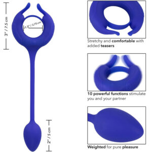 Calexotics-Vibrationsring mit Blau-Silikongewicht, 10 · Sextoys (Bild 2)