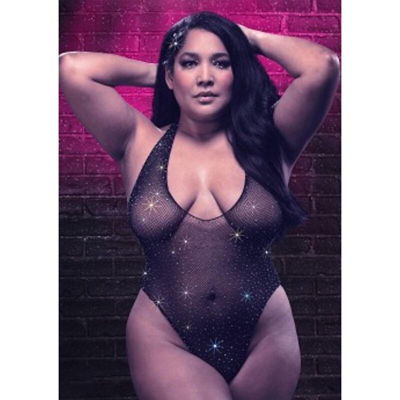 Calexotics-Radiance Plus Size Body Decoupage Tief mit Strass · Sexy Damen-Dessous (Bild 3)