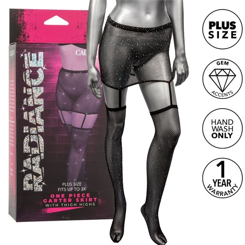 Calexotics-Radiance Garter Skirt Tigh Highs Plus Size · Spicy Dessous & Bodystockings