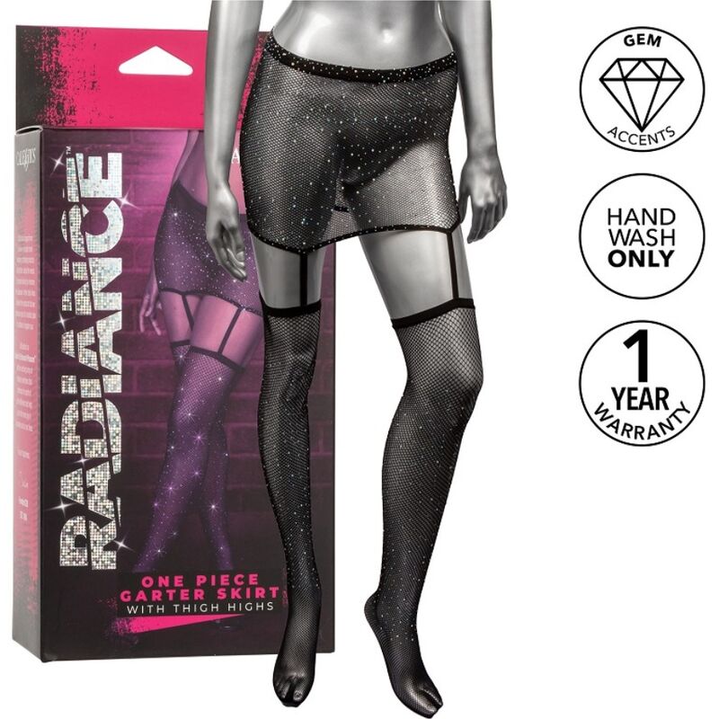 Calexotics-Radiance Strapsrock mit Overknee-Strümpfen