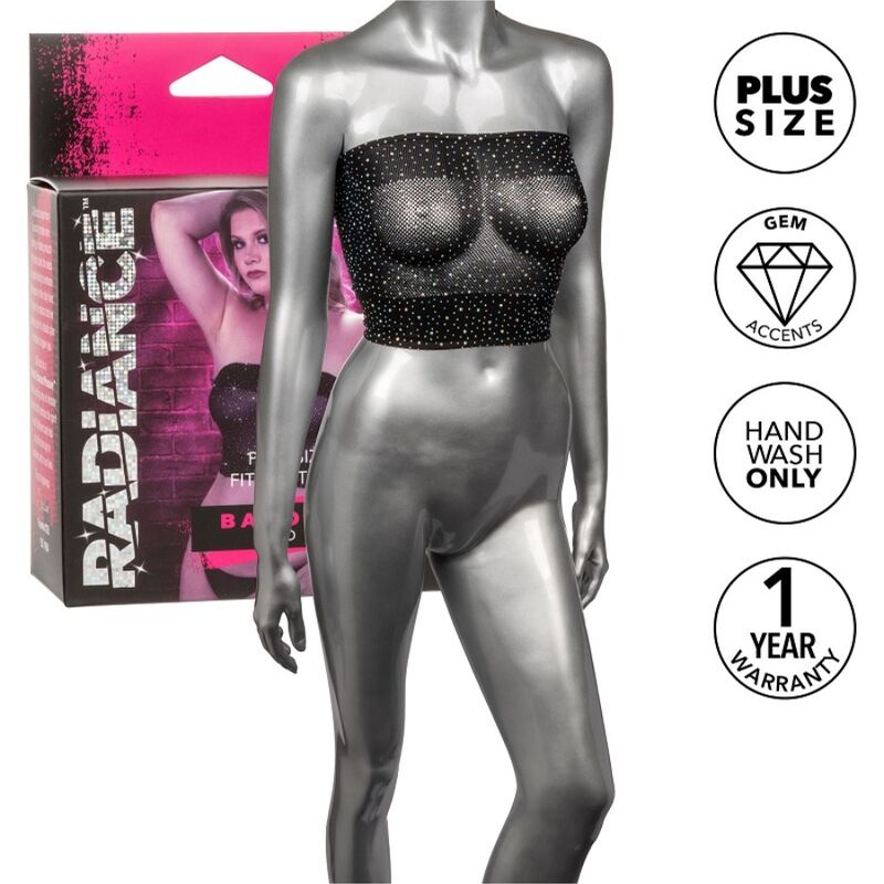 Calexotics-Radiance Bandeau-Top mit Strass Große Größen-Glas