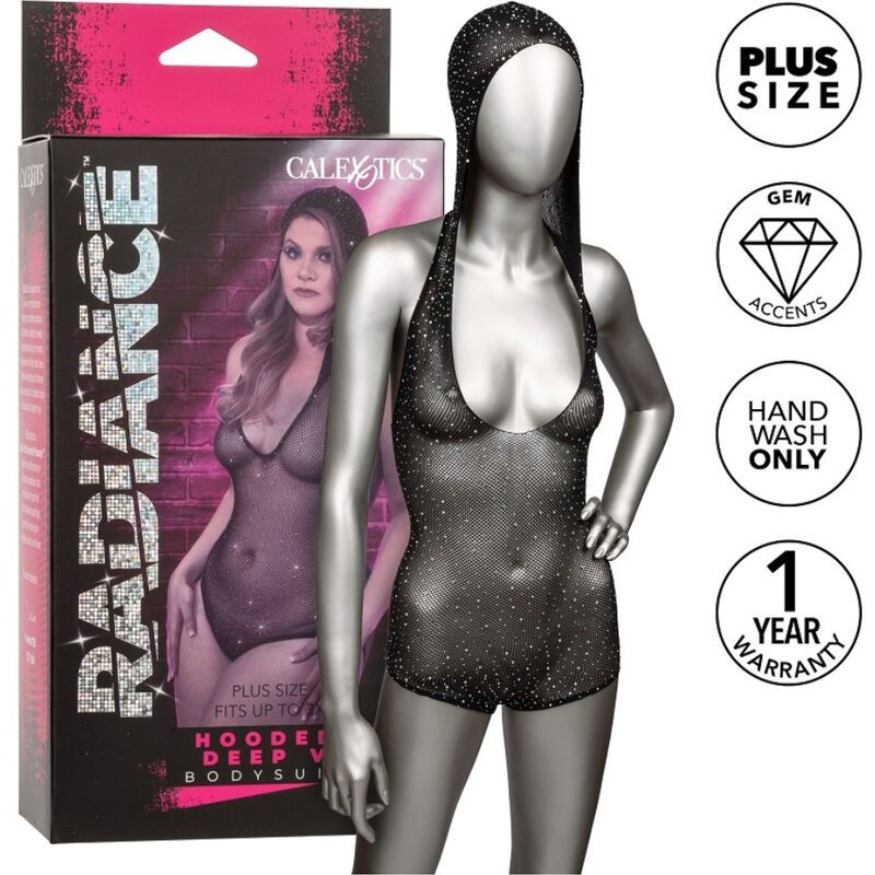 Calexotics-Radiance Body mit Kapuze und tiefem V-Ausschnitt, Plus