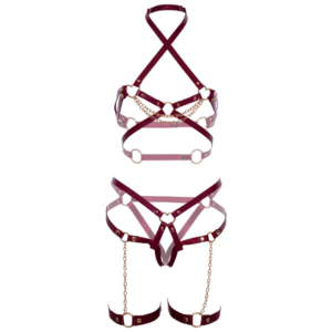 Leg Avenue-Harness BH mit Herz Ring und Garten, Haut · Strap-on & Harness (Bild 5)