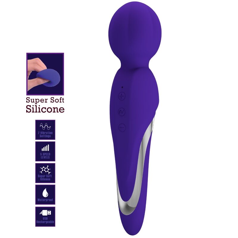 High Tech-Walter Vibrator Wand Silikone, 7 Geschwindigkeiten, USB · Vibratoren (Bild 17)