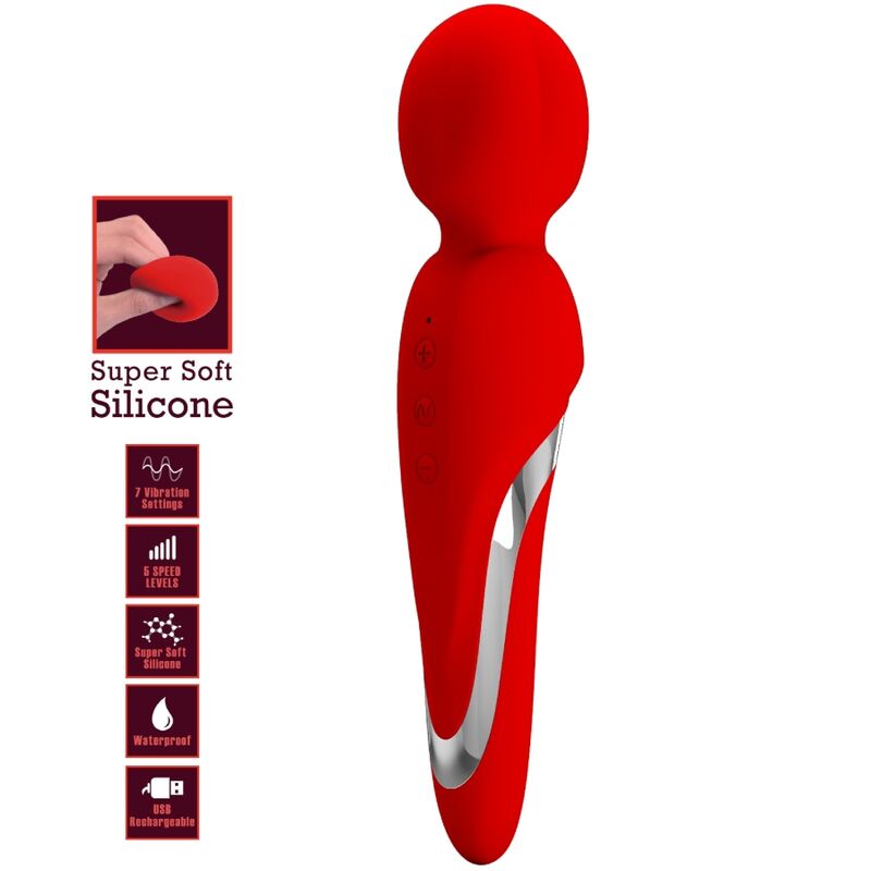 High Tech-Walter Vibrator Wand Silikone, 7 Geschwindigkeiten, USB · Vibratoren (Bild 7)