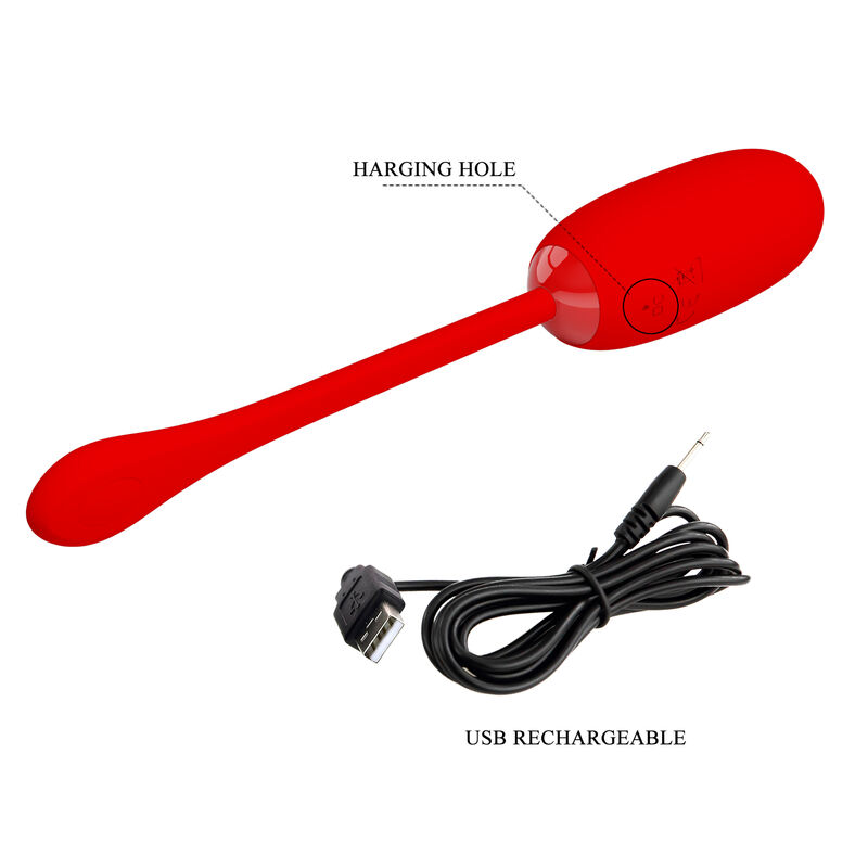 Fun Toys-Julius Ei Vibrator Wiederaufladbar Wasserresistent Rot · Vibratoren (Bild 8)