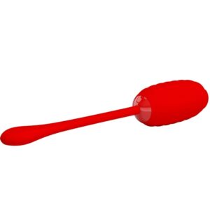 Fun Toys-Kirk Ei Vibrator Wiederaufladbar Rot-Silikon, 12 Geschwindigkeiten · Vibratoren (Bild 4)