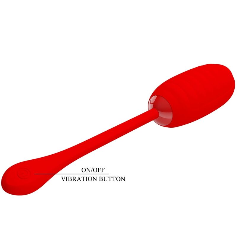 Fun Toys-Kirk Ei Vibrator Wiederaufladbar Rot-Silikon, 12 Geschwindigkeiten · Vibratoren (Bild 7)