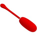 Fun Toys-Kirk Ei Vibrator Wiederaufladbar Rot-Silikon, 12 Geschwindigkeiten · Vibratoren