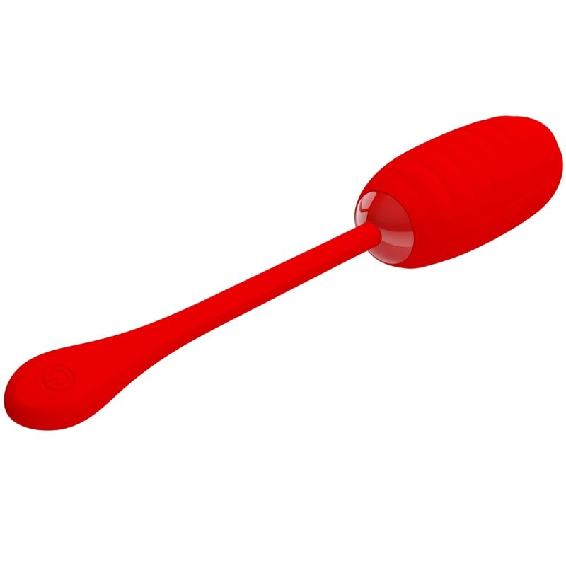 Fun Toys-Kirk Ei Vibrator Wiederaufladbar Rot-Silikon, 12 Geschwindigkeiten · Vibratoren (Bild 3)