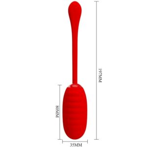 Fun Toys-Kirk Ei Vibrator Wiederaufladbar Rot-Silikon, 12 Geschwindigkeiten · Vibratoren (Bild 6)