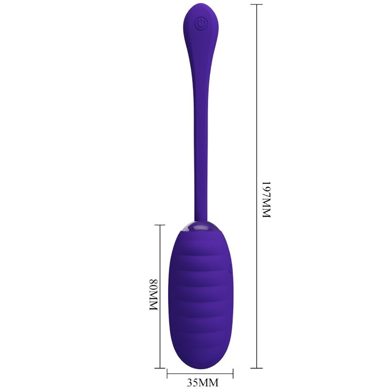 Fun Toys-Kirk Vibrierendes Ei Wiederaufladbar Lila-Silikon, 12 Geschwindigkeiten · Vibratoren (Bild 6)