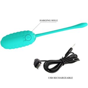 Fun Toys-Kirk Vibrierendes Ei Wiederaufladbar Aqua Green-Silikon, 12 · Vibratoren (Bild 8)