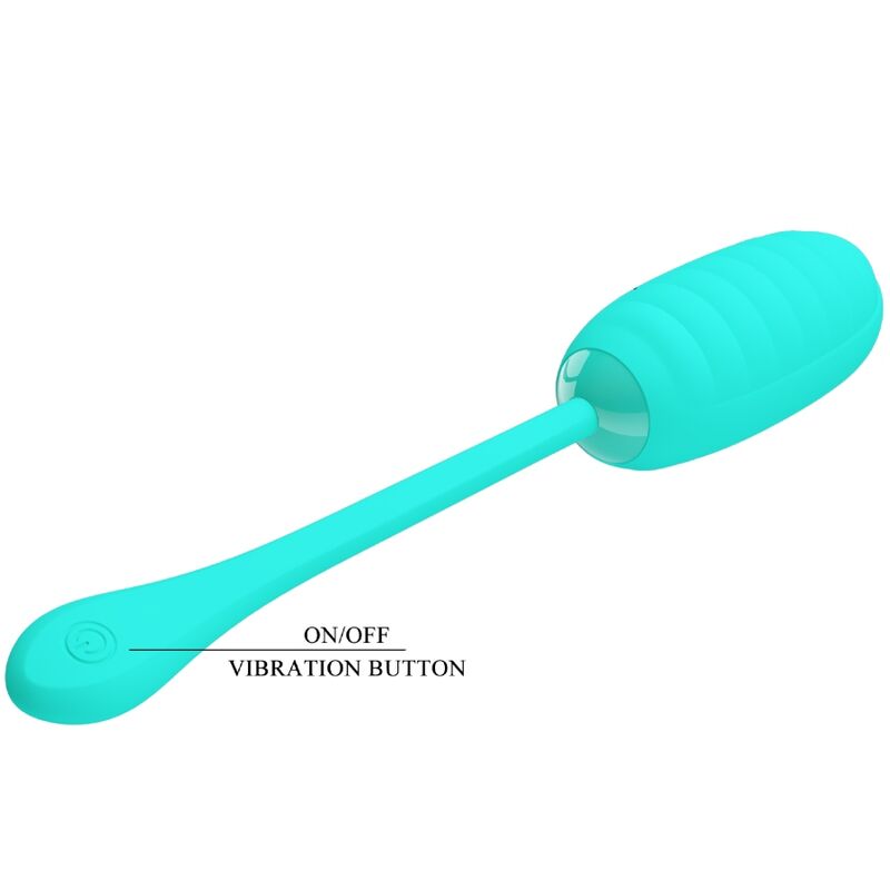 Fun Toys-Kirk Vibrierendes Ei Wiederaufladbar Aqua Green-Silikon, 12 · Vibratoren (Bild 7)