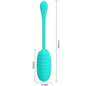 Fun Toys-Kirk Vibrierendes Ei Wiederaufladbar Aqua Green-Silikon, 12 · Vibratoren (Bild 6)