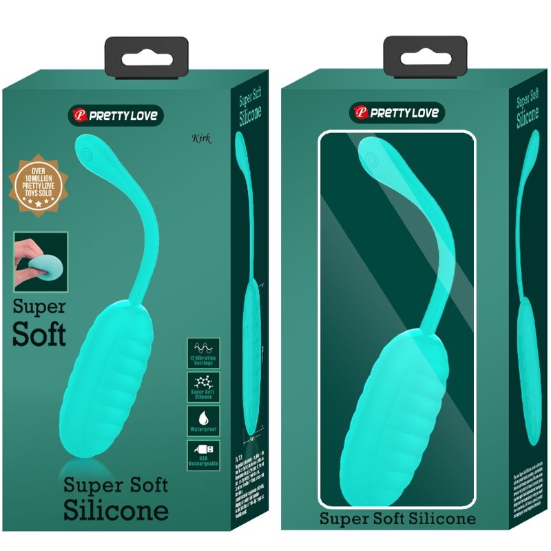 Fun Toys-Kirk Vibrierendes Ei Wiederaufladbar Aqua Green-Silikon, 12 · Vibratoren (Bild 9)