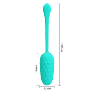 Fun Toys-Vibrierendes Ei Wiederaufladbar Texture Marine Aqua Green, 12 · Vibratoren (Bild 9)