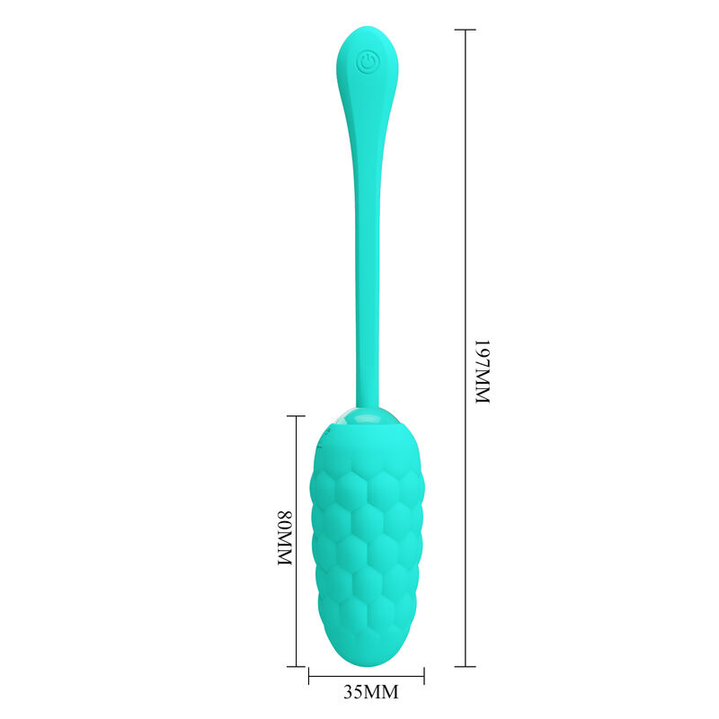 Fun Toys-Vibrierendes Ei Wiederaufladbar Texture Marine Aqua Green, 12 · Vibratoren (Bild 9)